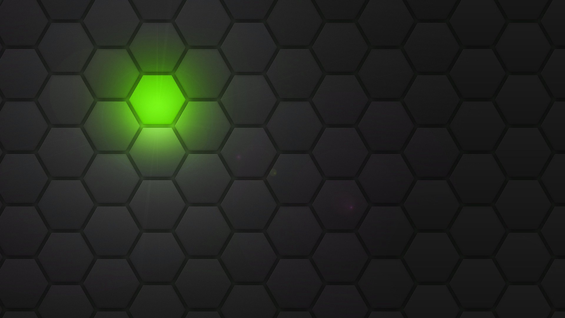 dark background of the cell green light line