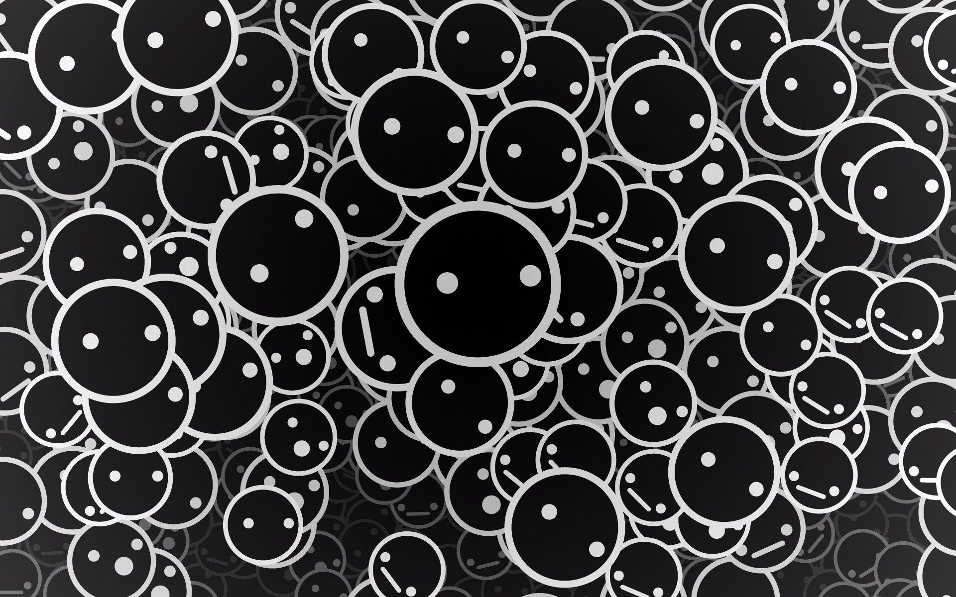 emoticons circles black background