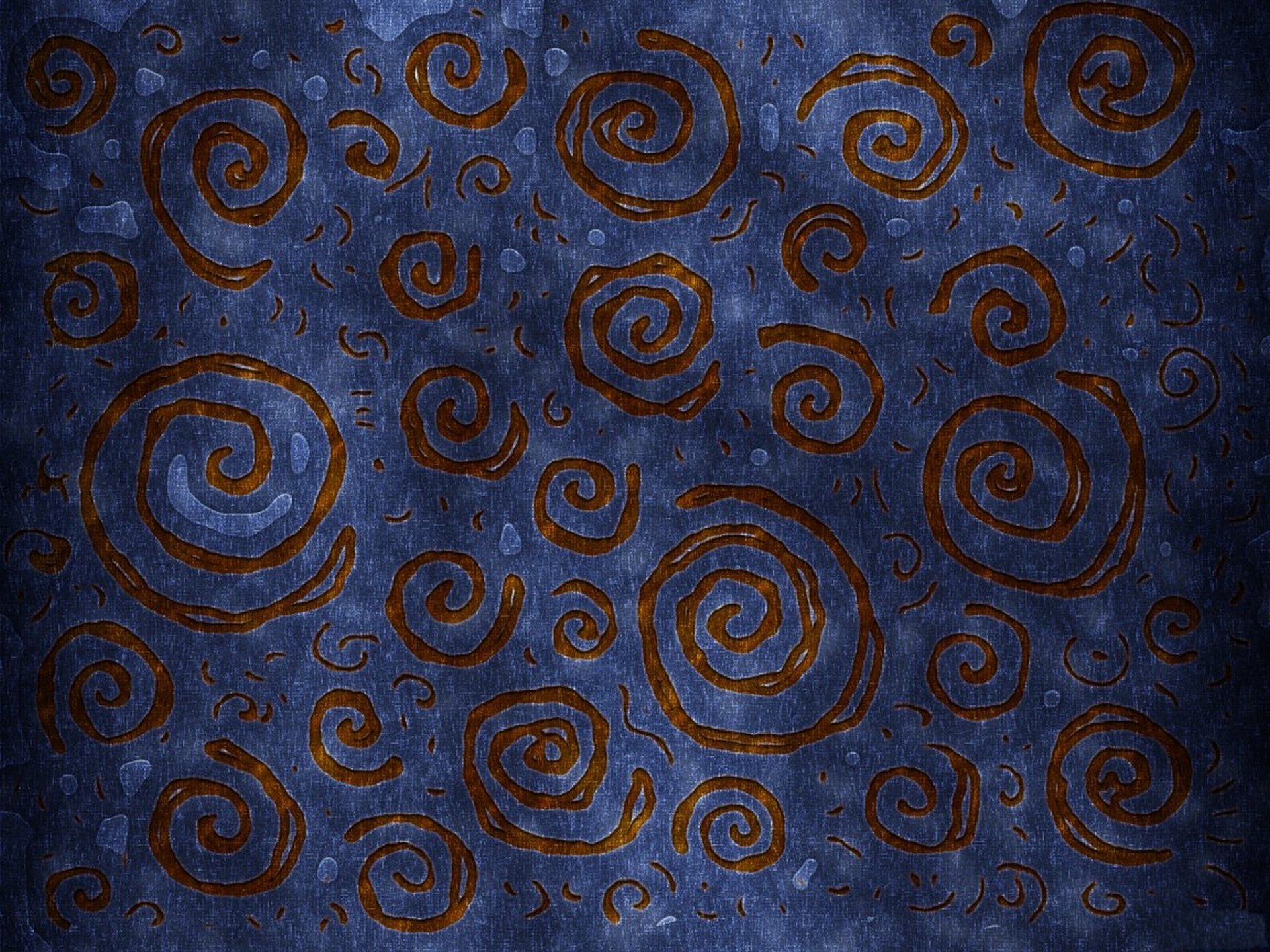 spiralen abstraktion blau braun