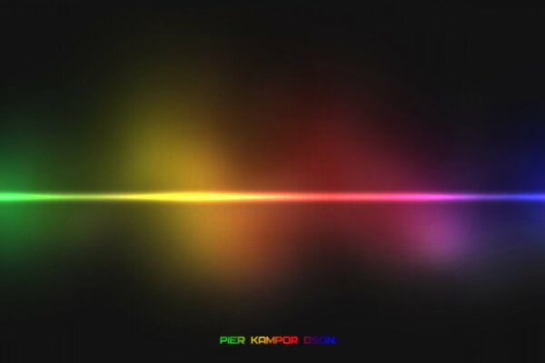 The design of the screensaver. Rainbow stripe