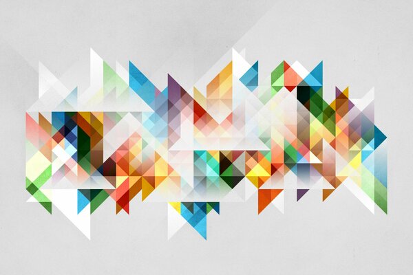 Geometric abstraction colored shapes