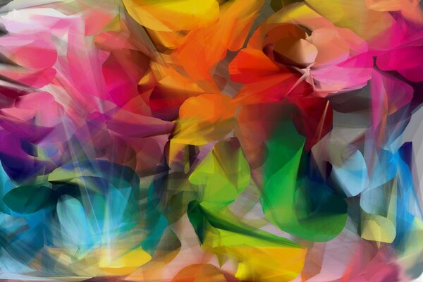 Bright and colorful abstract flowers