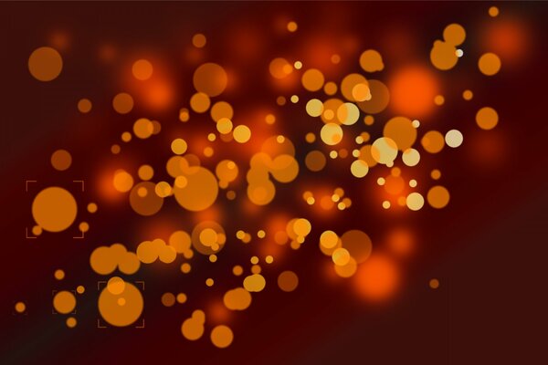 Abstraction of glowing yellow circles