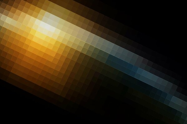 Abstract glow of a star in pixels