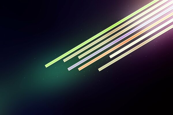 Multicolored stripes on a black background