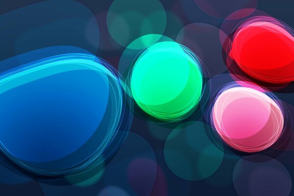 Fond d écran lumineux avec des cercles de couleur