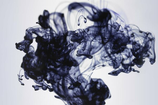 Image with black smoke abstraction