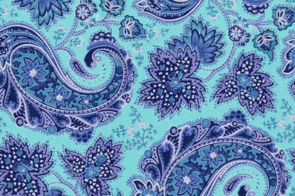 Background in the form of an Indian pattern in blue and blue tones