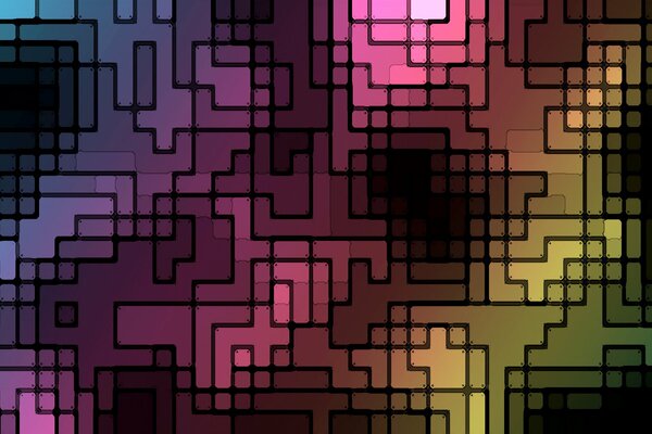 Background of multicolored squares