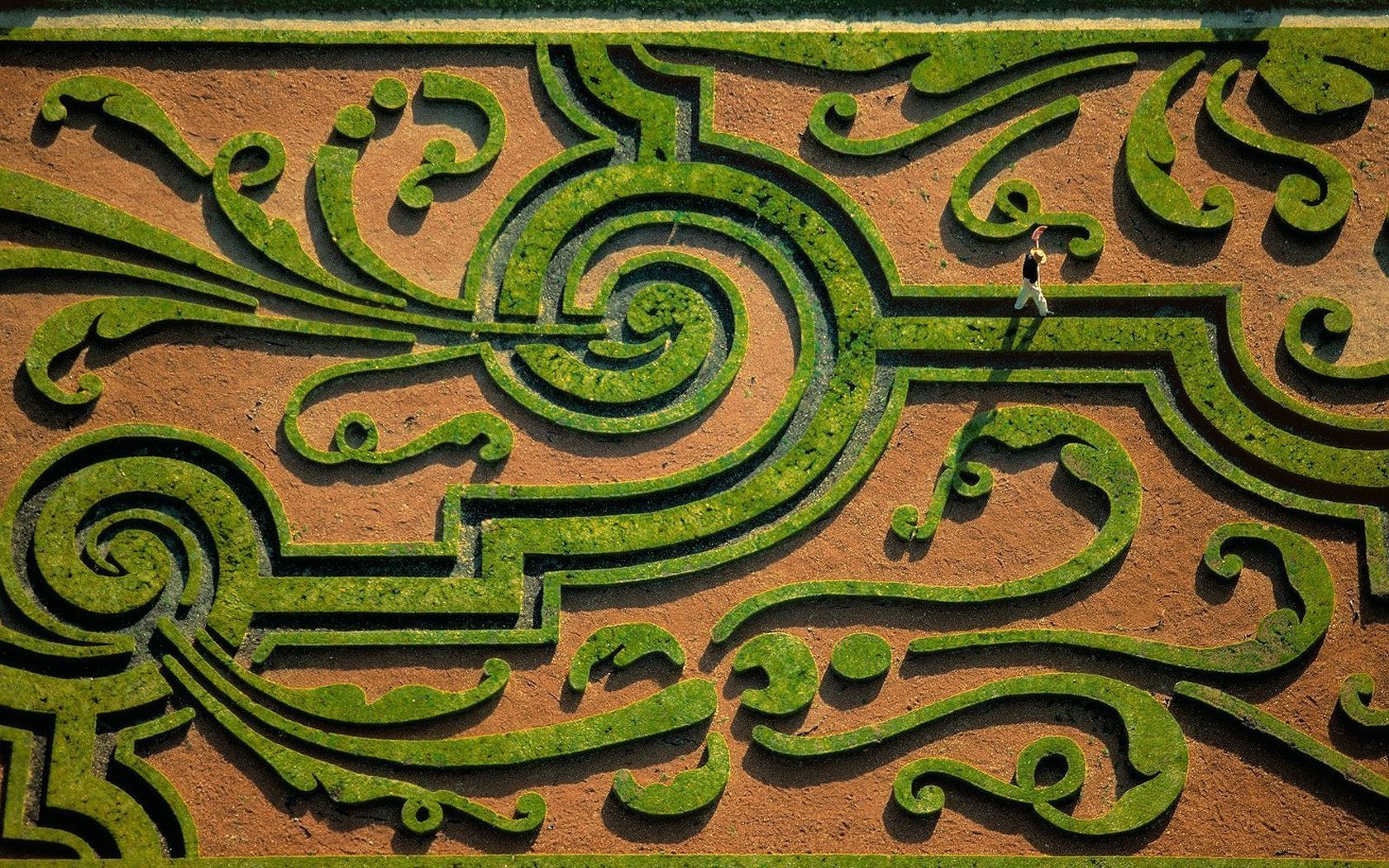 garten labyrinth von oben