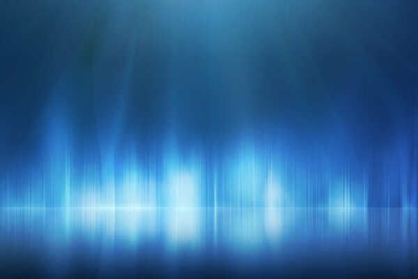 Абстрактный синий градиентный фон, неподвижная визуализация звуковой волны