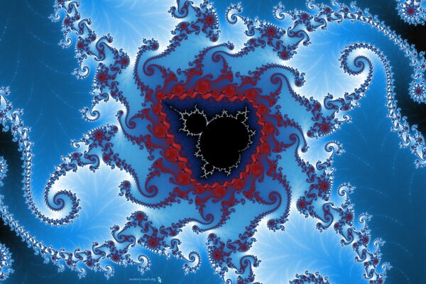 Blaues Fraktal Mandelbrot Satz