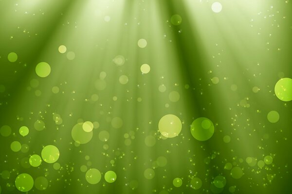 Image of bubbles on a green background