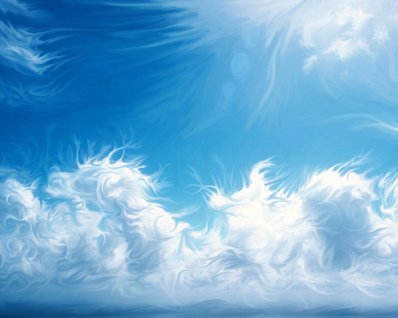 nuages modèle bleu