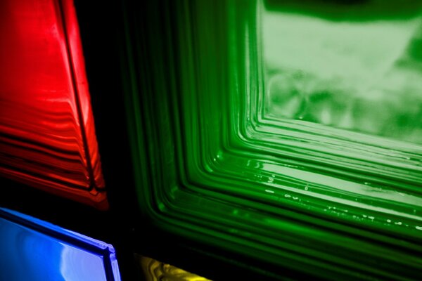 Aesthetics of colored glass photos