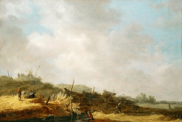 Landscape with dunes by Jan Van Goyen