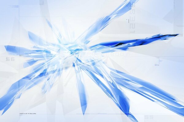 Abstract picture, blue crystal