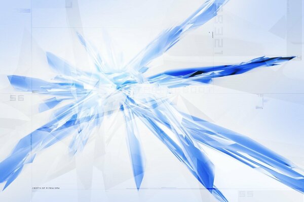 Imagen abstracta, cristal azul