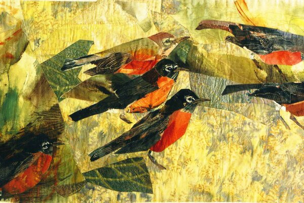 Image of bullfinches by Joan Colvin