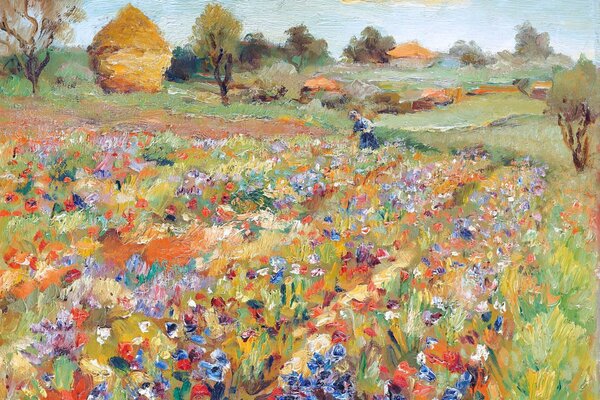 Sommerlandschaft Blumenfeld