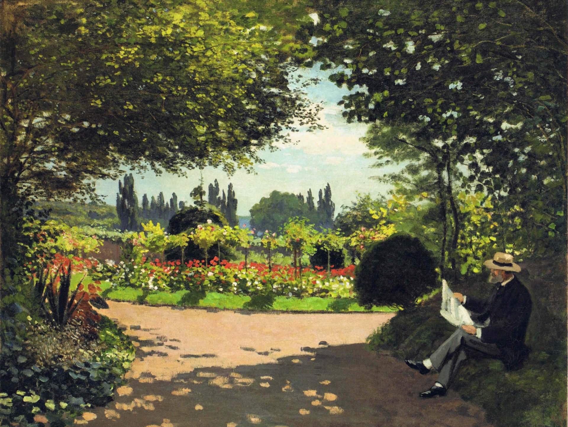 claude monet pittura giardino parco ricreazione