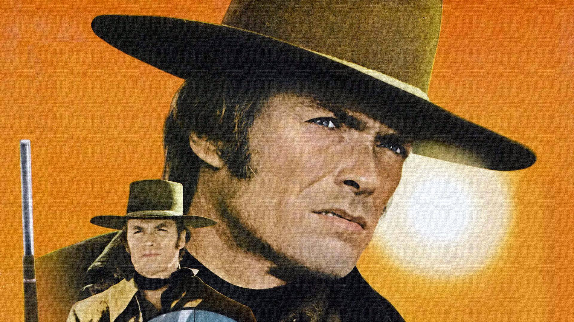 joe kidd clint eastwood western salvaje oeste textura lienzo