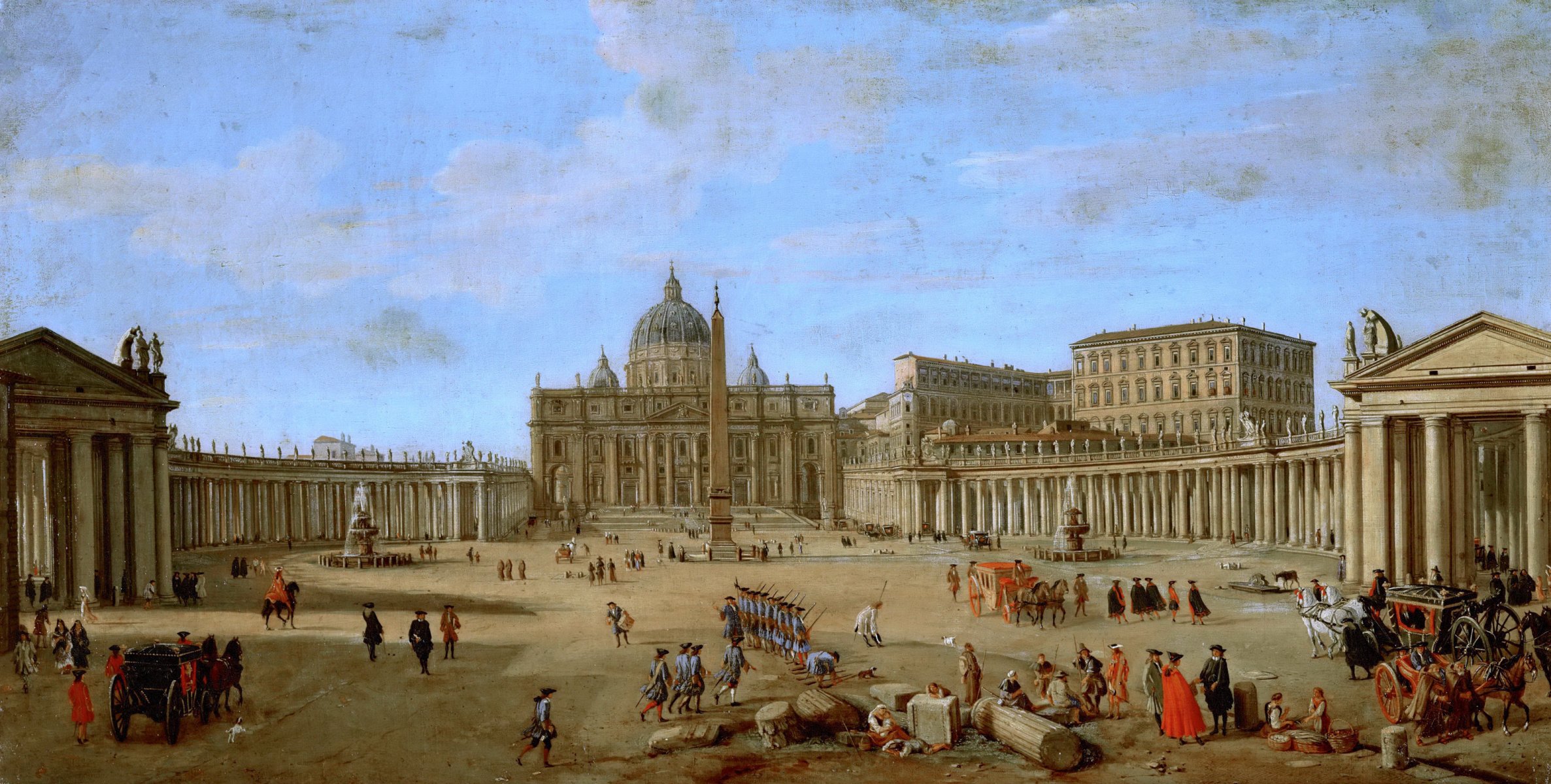 gaspar van wittel petersdom in rom bild landschaft stadt rom vatikanstadt platz menschen