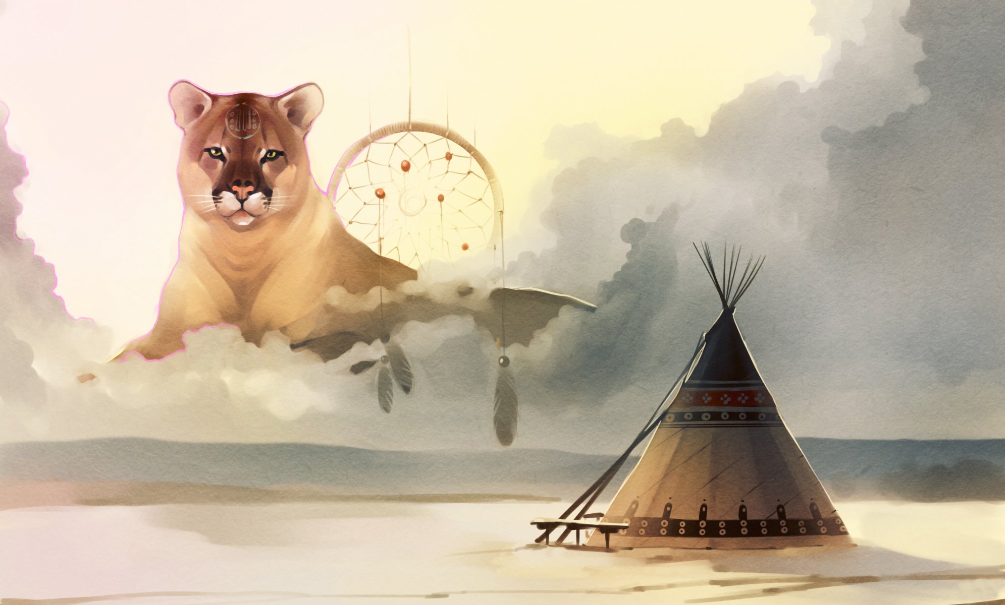 puma tipi art nuages