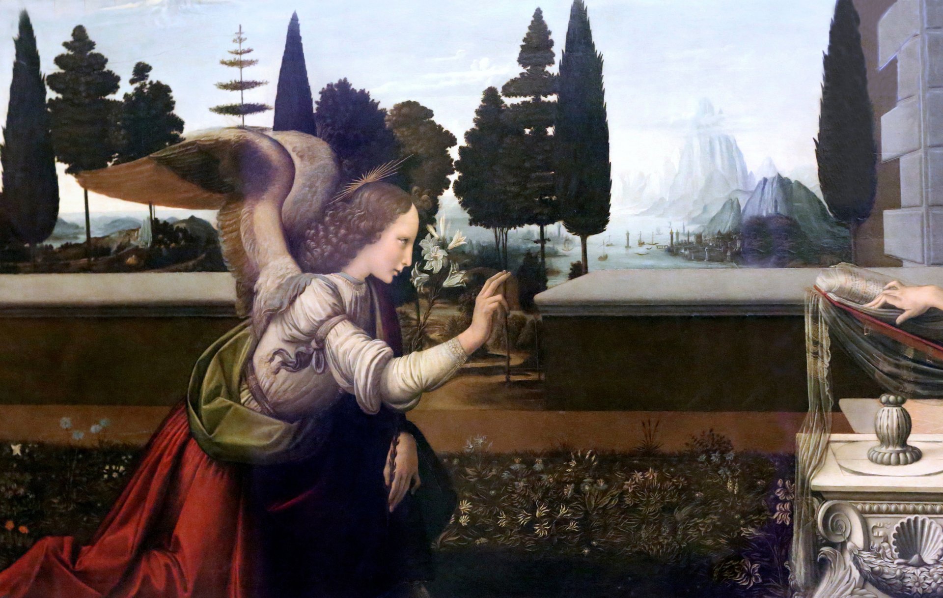 leonardo da vinci pintura anunciación 1470 florencia