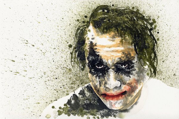 Watercolor drawing of the dark knight