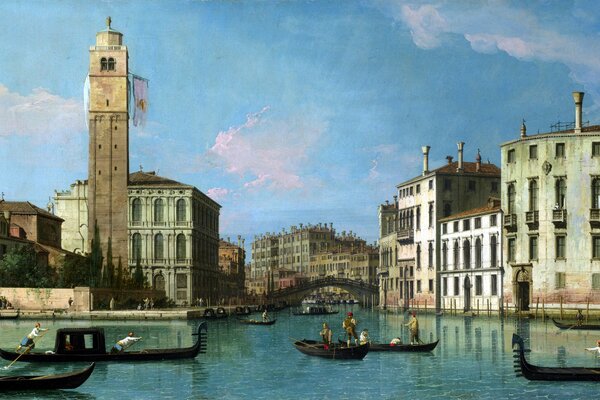 Paisaje veneciano del artista Canaletto
