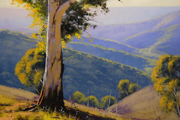 Peinture nature, belle resunok