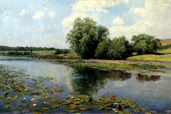 Painting river at noon ostroukhov