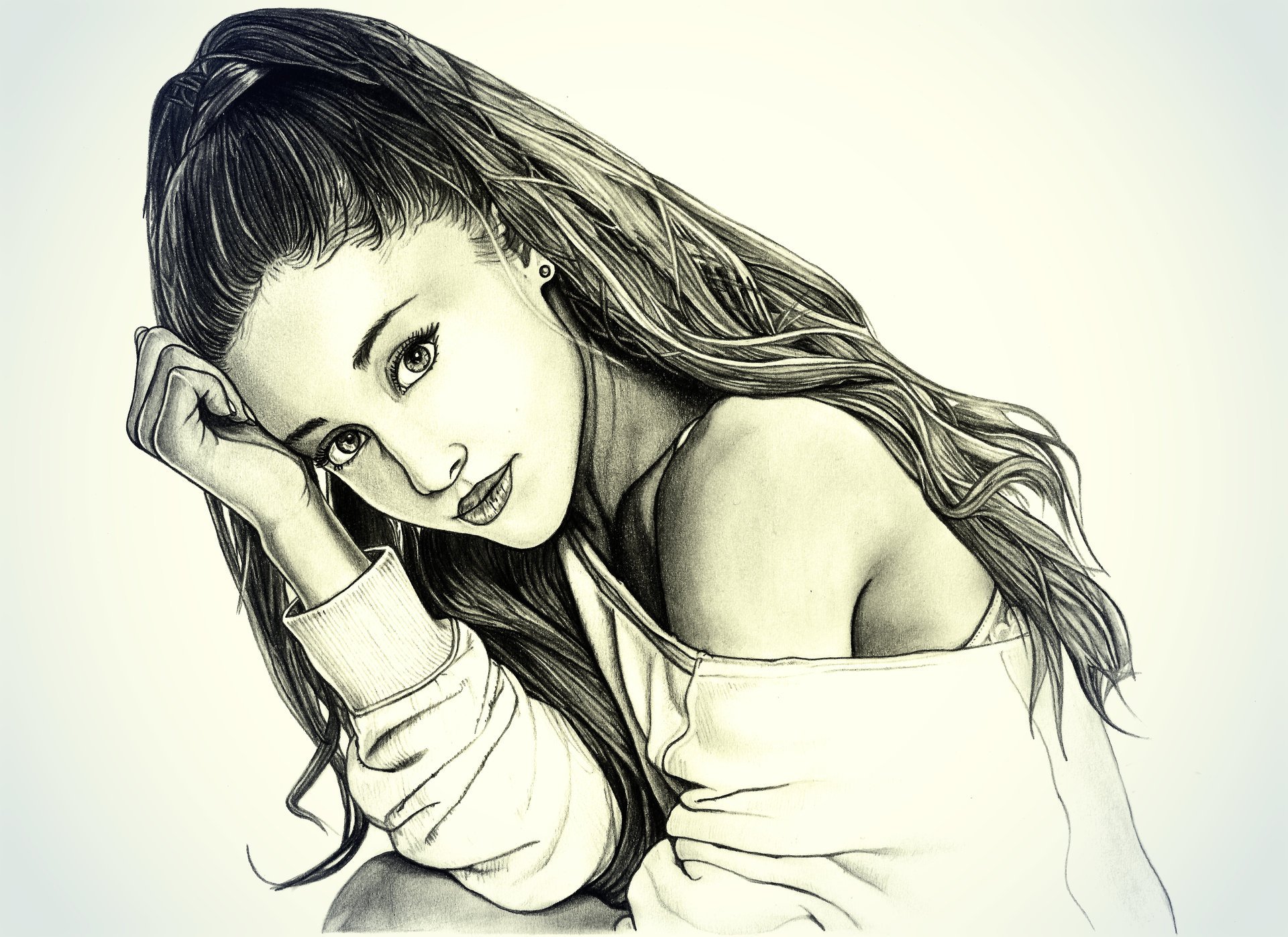 ariana grande portrait picture pencil