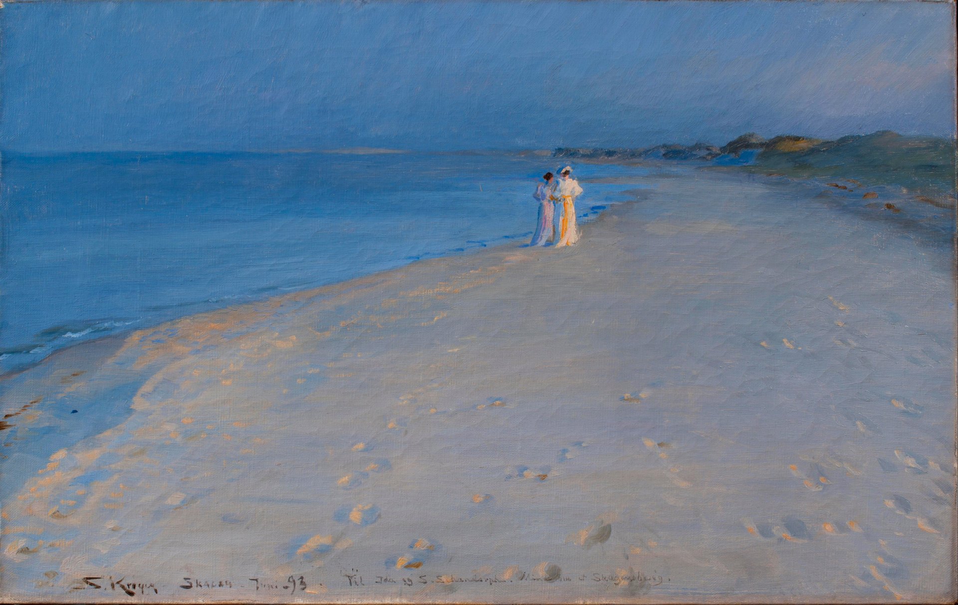 peder severin krøyer pattern landscape sea night summer walk