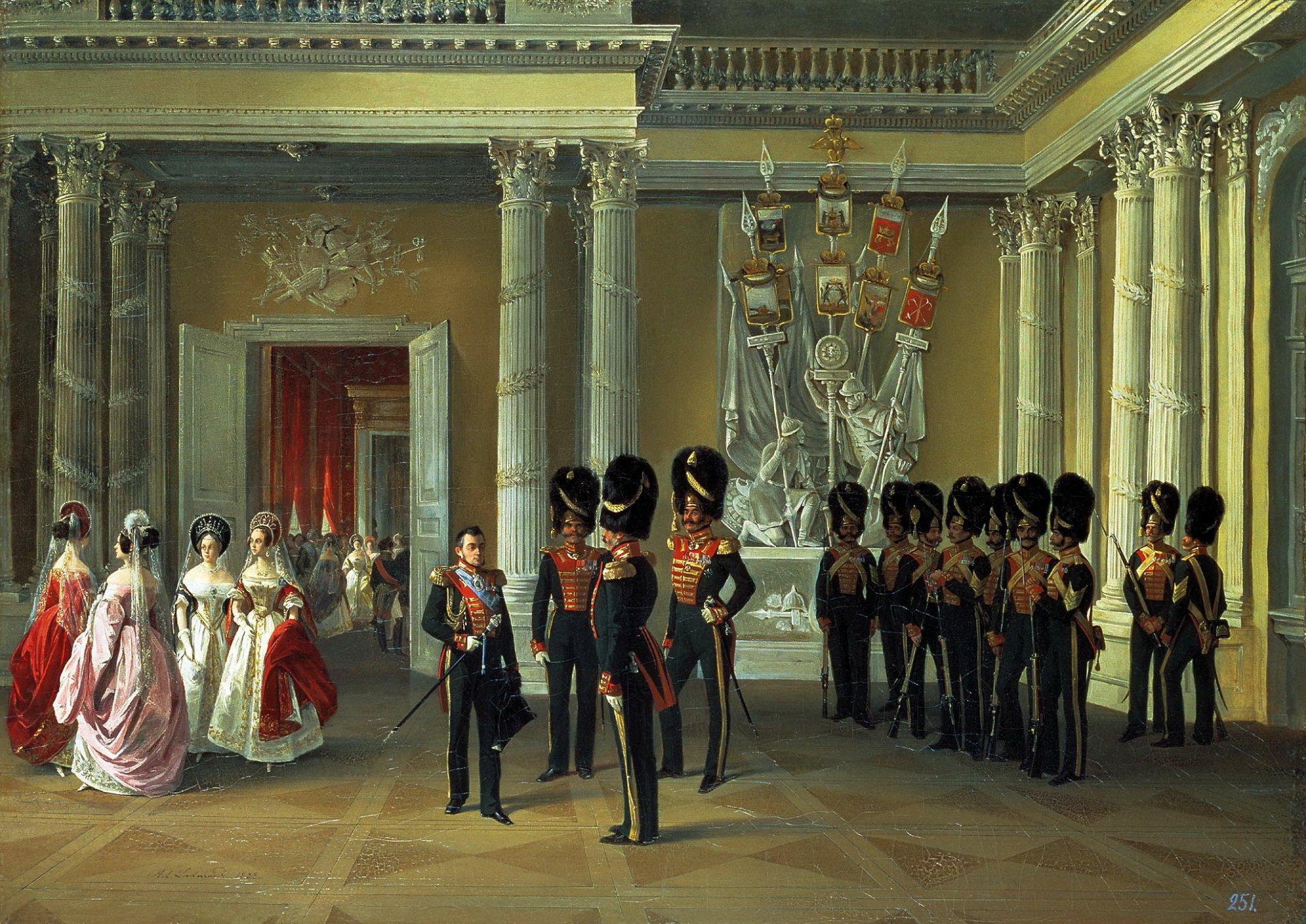 ladurner adolf ignatievich tipos de salas del palacio de invierno parte blanco sala pintura óleo lienzo