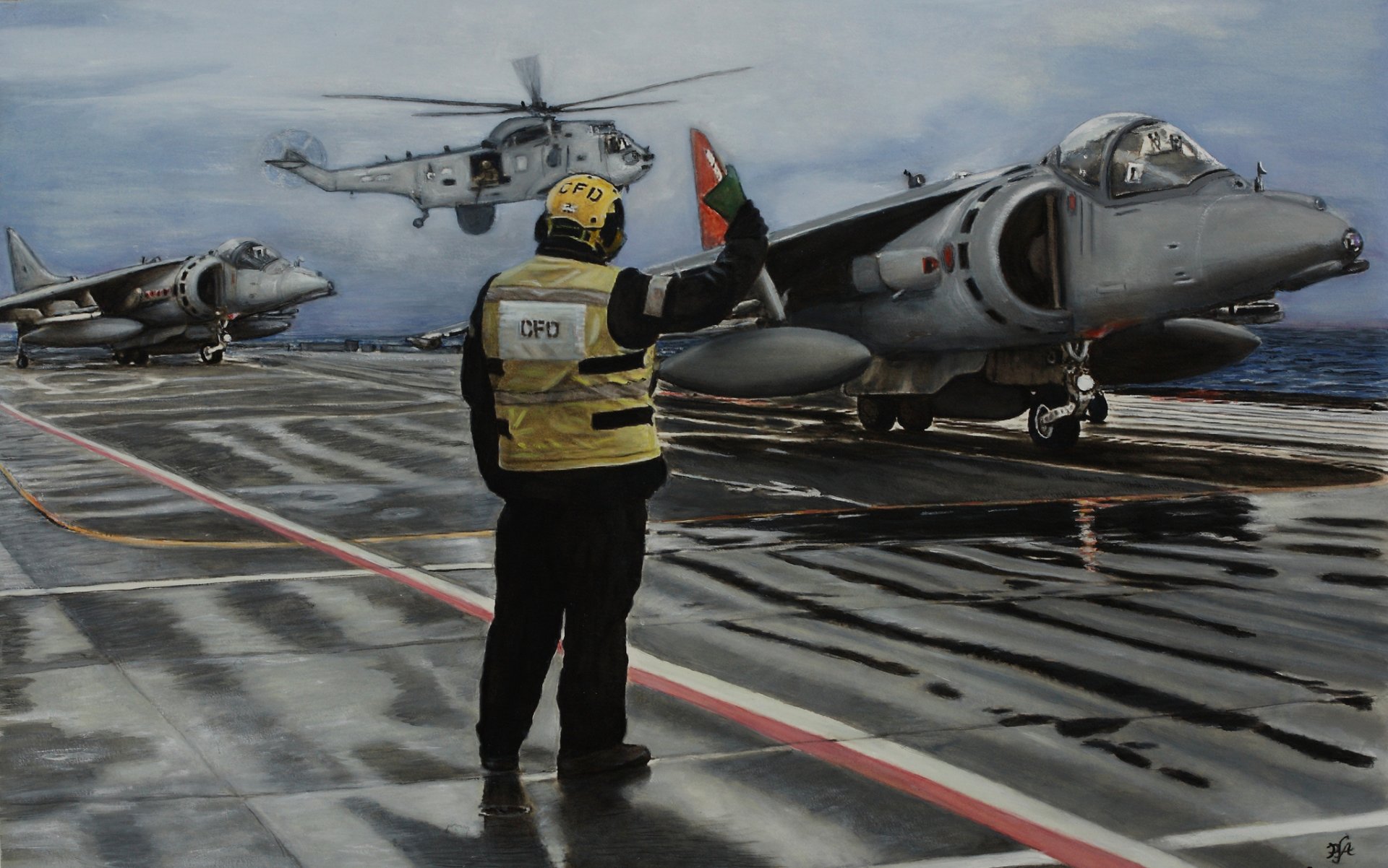 av-8b harriers stormtroopers fighters deck adjuster painting