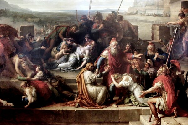 Painting The Battle of Achilles and Hector