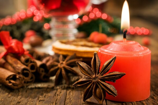 Bougies de Noël pour les vacances