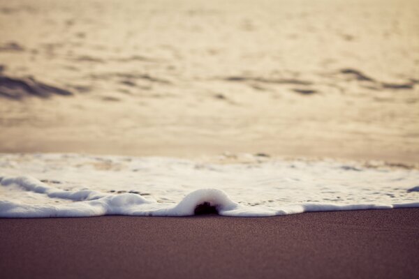 Balaya foam of sea waves