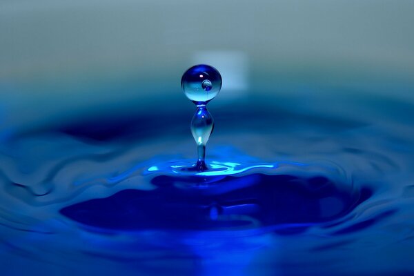 Blue Water Drop with splash