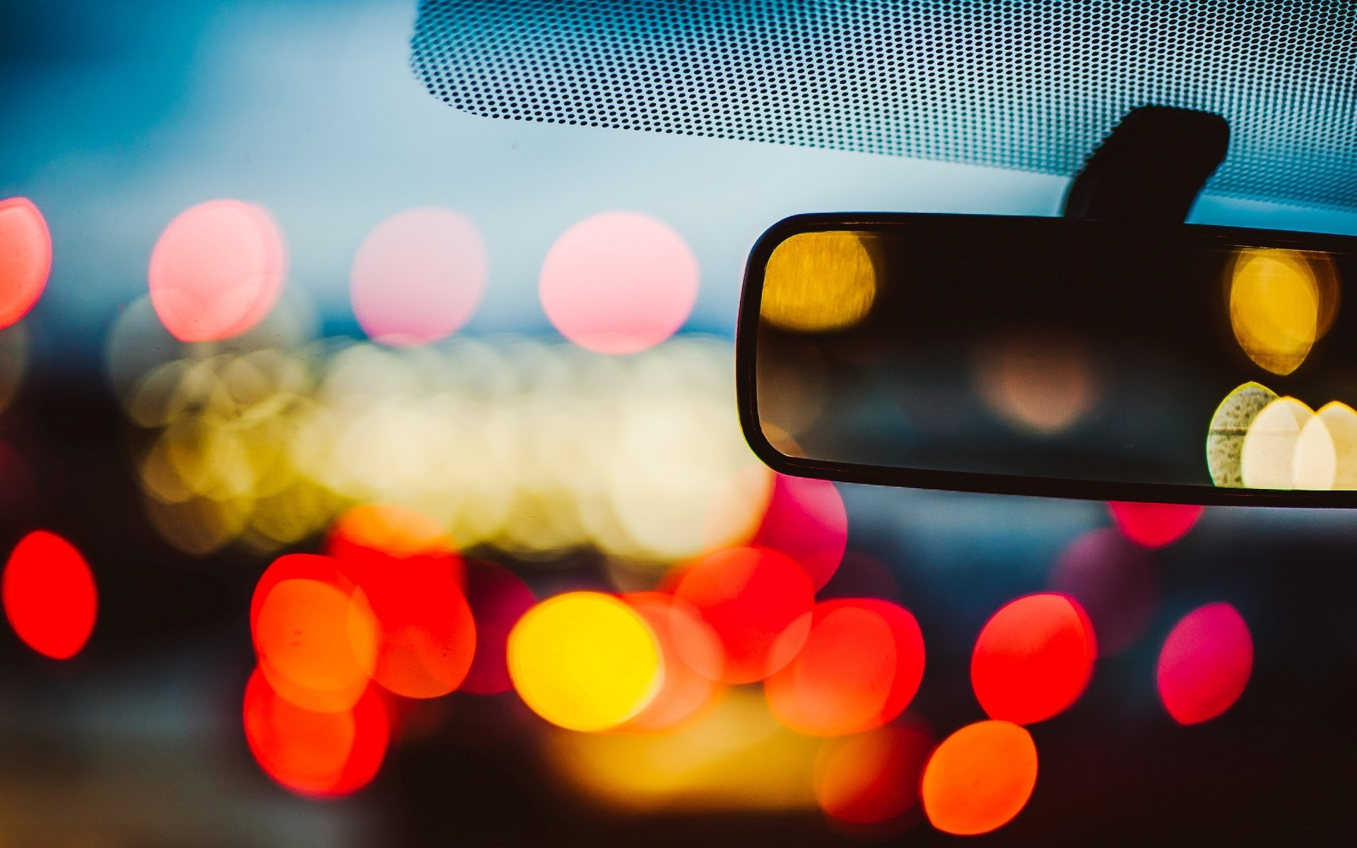 macro voiture voiture miroir bokeh réflexion flou lumières ville fond papier peint écran large plein écran écran large écran large