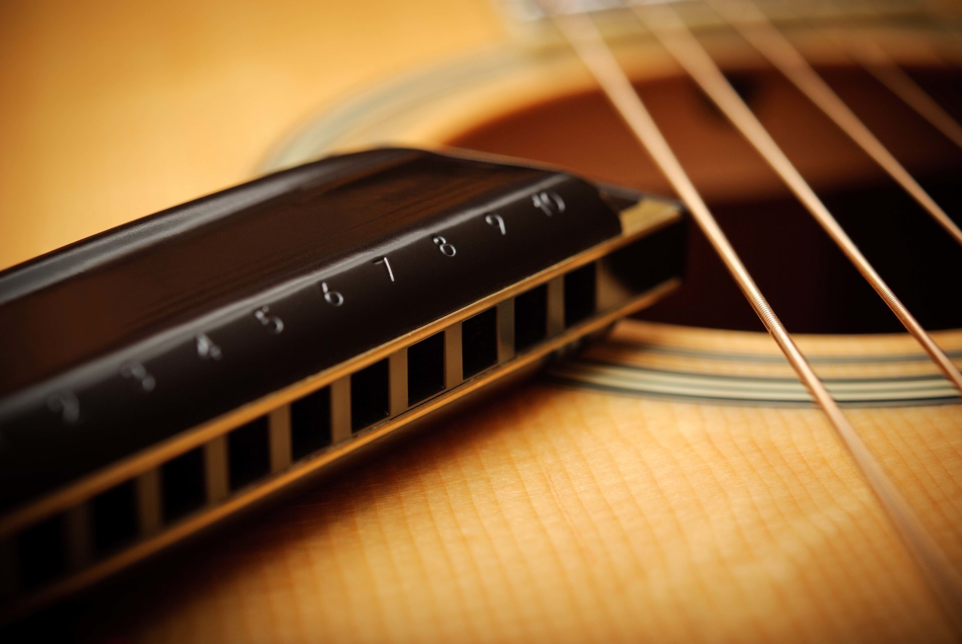 chitarra corde acustica armonica macro