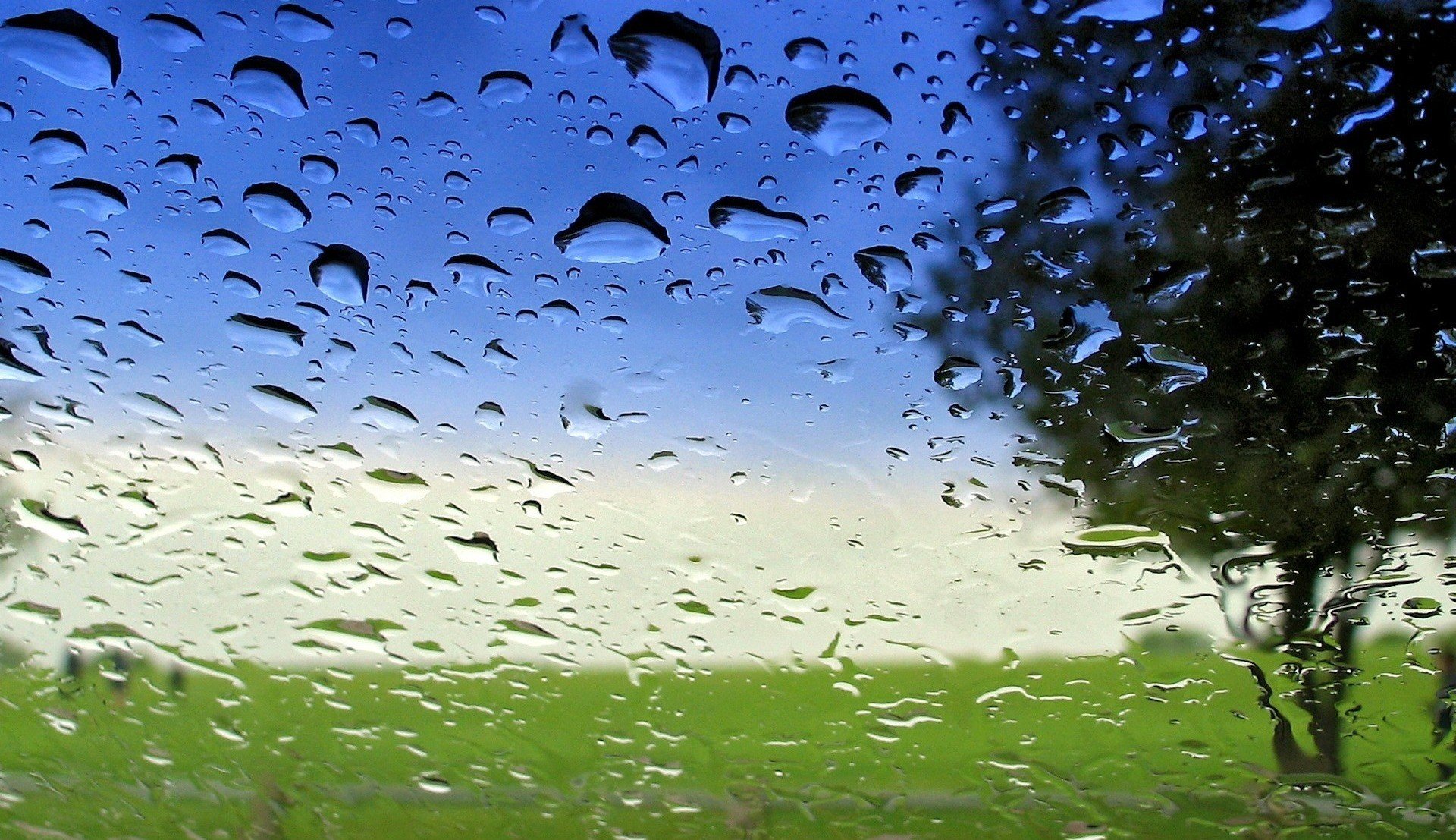 after the rain glass water drops transparency macro