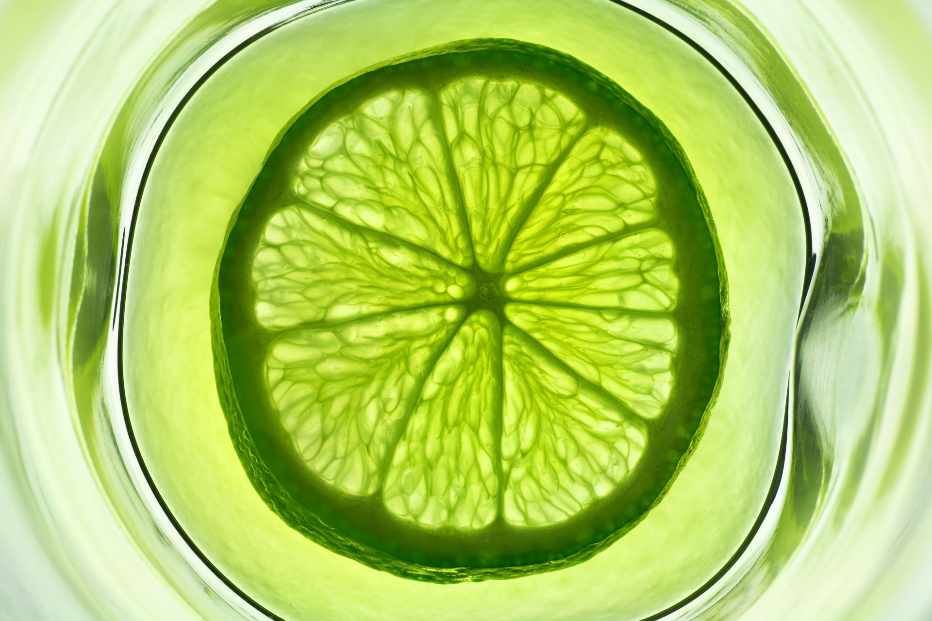 lima citrus fruit green glass water