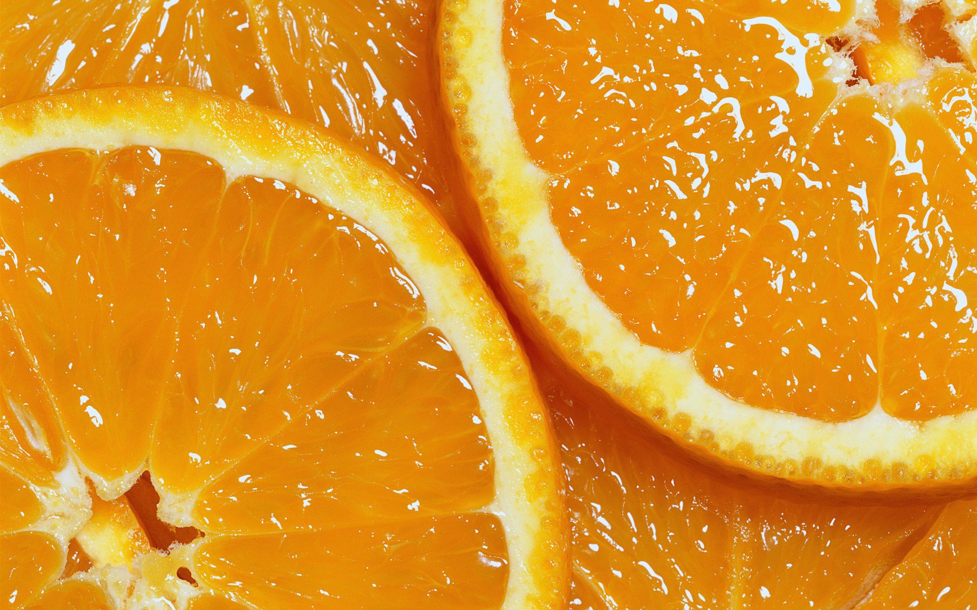 close up orange segments juicy slices juice