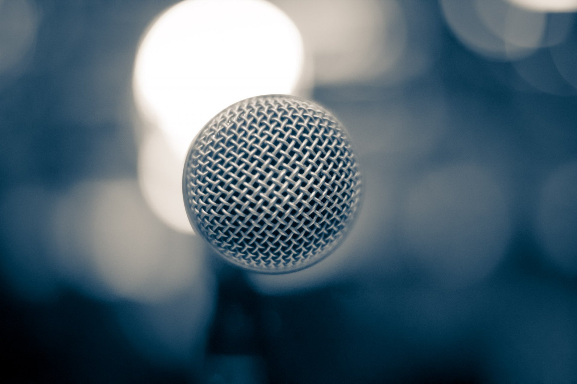 microphone concert bokeh