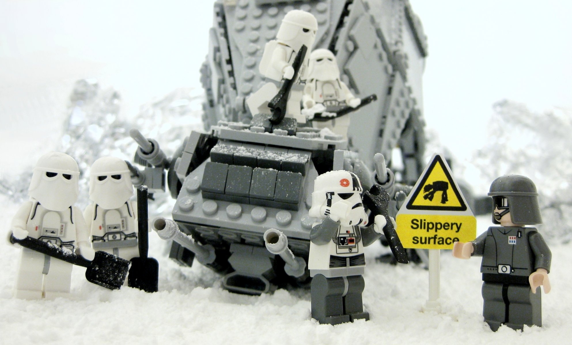 lego star wars superficie resbaladiza clones superficie resbaladiza invierno