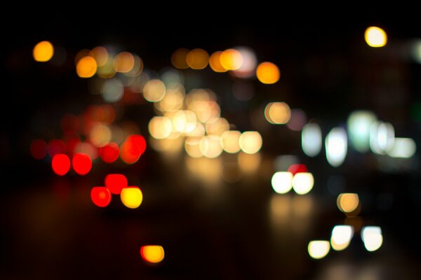 Blurred lights at night in Bangkok