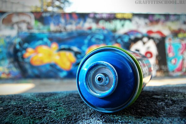 Vernice spray blu per graffiti